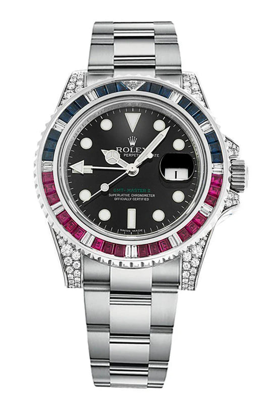 Rolex GMT-Master II 116759 ¨C White Gold, Diamond-Set, Black Dial