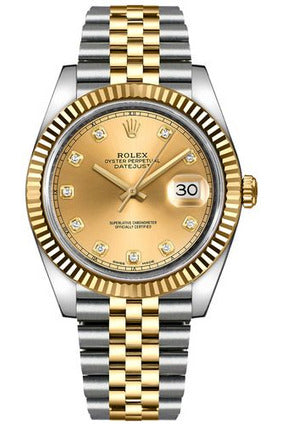 rolex datejust 18kt yellow gold 41mm men's watch