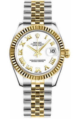 rolex datejust 31 white dial watch 178273