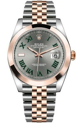 rolex datejust 41 everose gold & steel men's watch 126301-0016