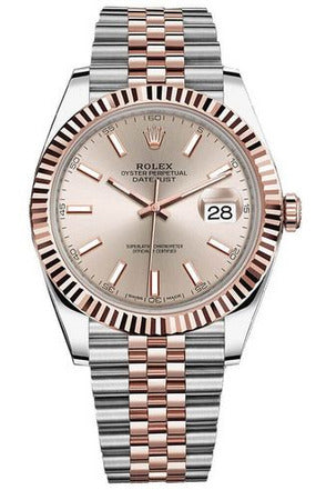 rolex datejust 41 fluted bezel men's watch 126331-0010