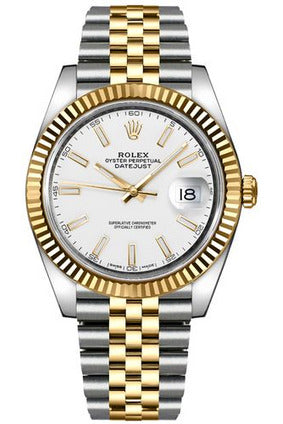 rolex datejust 41 white dial jubilee bracelet watch 126333