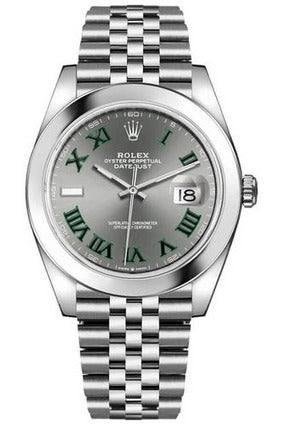 rolex datejust 41 wimbledon jubilee bracelet men's watch 126300-0014