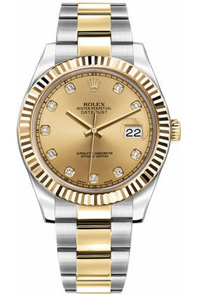 rolex datejust ii 18kt yellow gold & steel 41mm