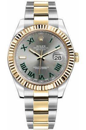 rolex datejust ii 41 automatic gold & steel men's watch 116333-0001