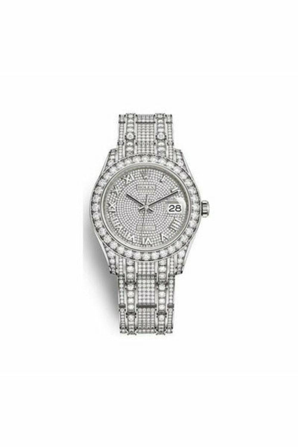 rolex datejust pearlmaster 18kt white gold 34mm ladies watch