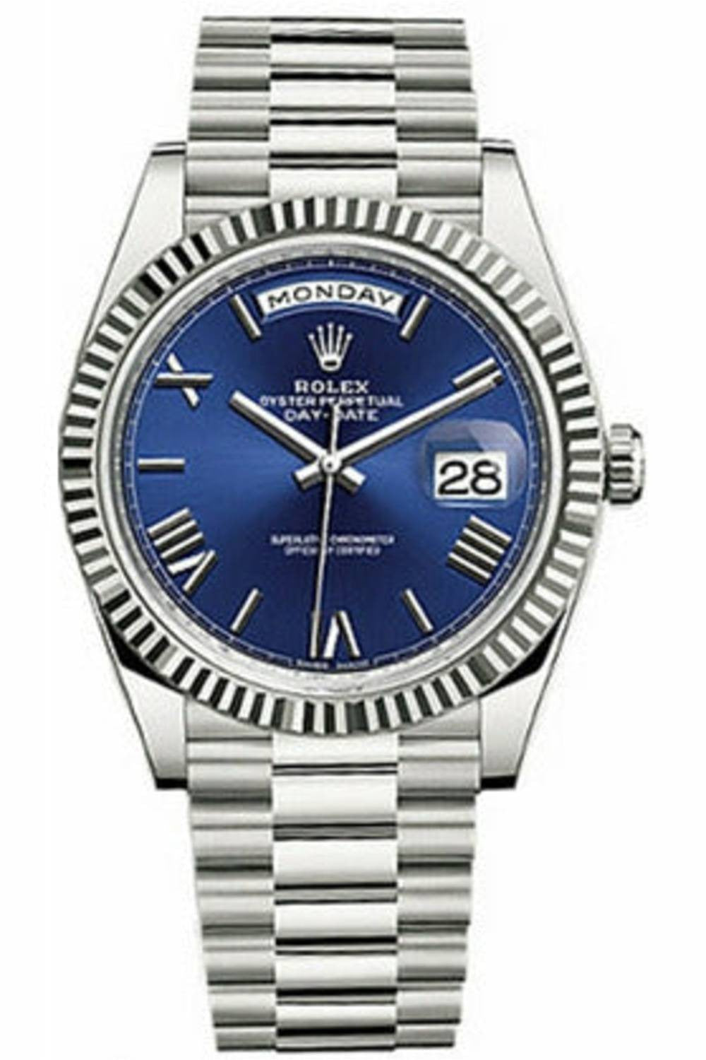 rolex day-date 40 blue dial solid gold 228239