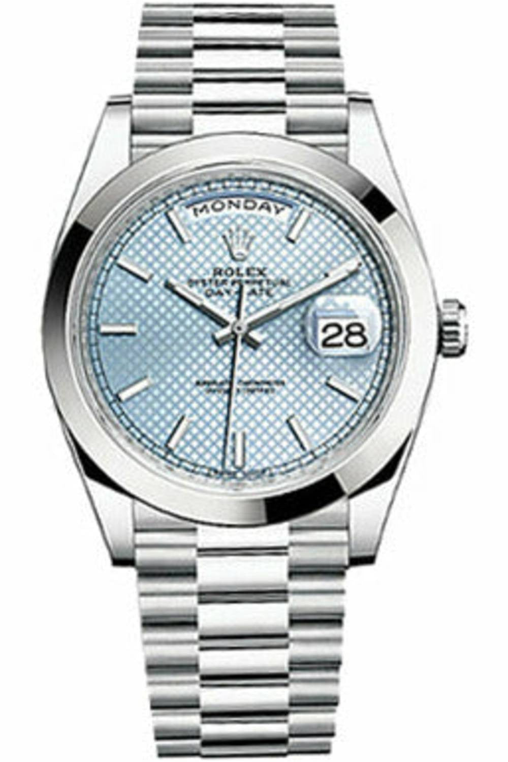 rolex day-date 40 platinum men's 228206