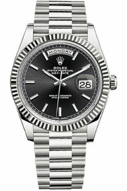 rolex day-date 40 white gold watch 228239