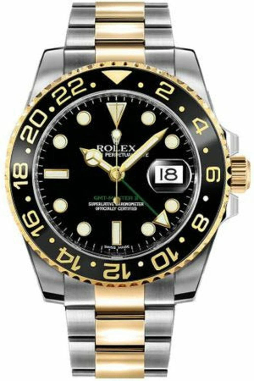 rolex gmt-master ii two tone 116713ln-0001