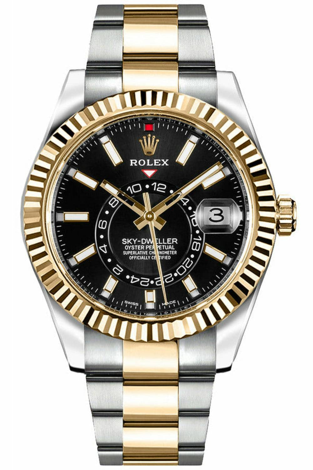 rolex sky-dweller 18kt yellow gold 42mm