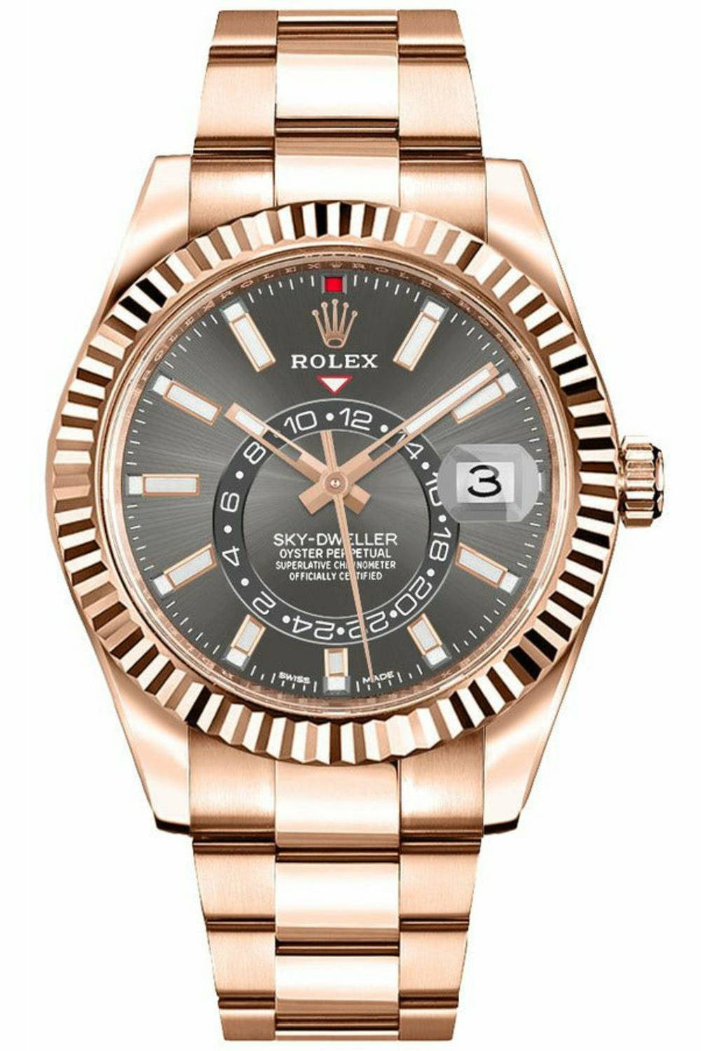 rolex sky-dweller 42mm 18k rose gold